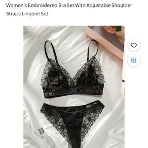 Elegant Black Lace Lingerie Set